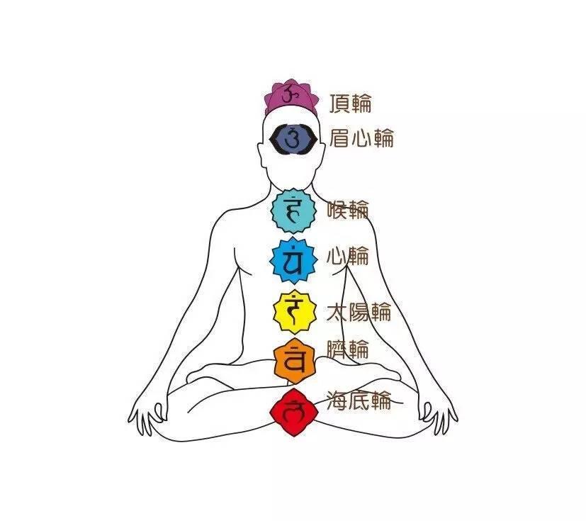 "七轮"之说源于印度瑜伽,是指人体经脉系统中七个主要的能量汇集点.